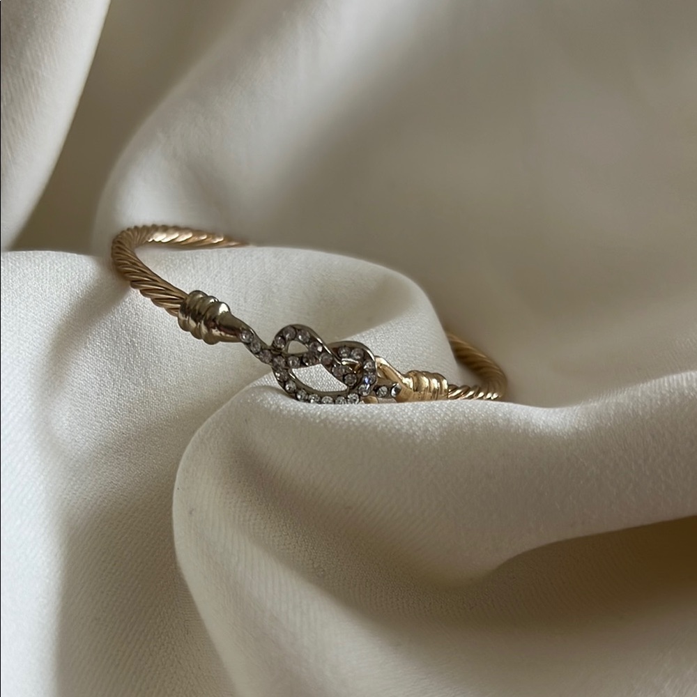 Twisted Pretzel Gold Bracelet